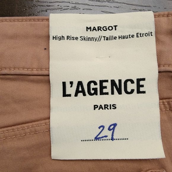 L'agence Margot High Rise Skinny Jenas Womens 29 Camel Cropped Retail $245 - Picture 4 of 8